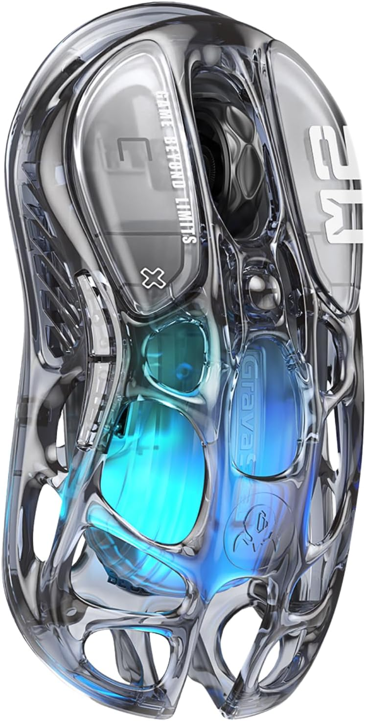 GravaStar Mercury M2 Wireless Gaming Mouse - Transparent Black GravaStar Mercury M2 Wireless Gaming Mouse - Transparent Black